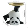 Panda-Ornament mit Tablett Niedliche dekorative Aufbewahrung für Eingangsbereich, Schreibtisch,