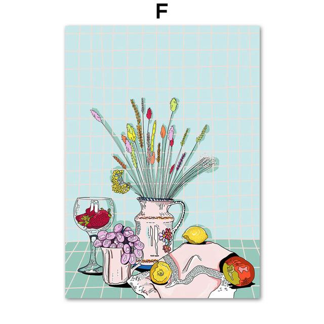 Tub Woman Bubble Bath Lady Tea Party Abstract Art Canvas Painting Nordic Posters And Prints Wall Pictures For Living Room Decor No Frame