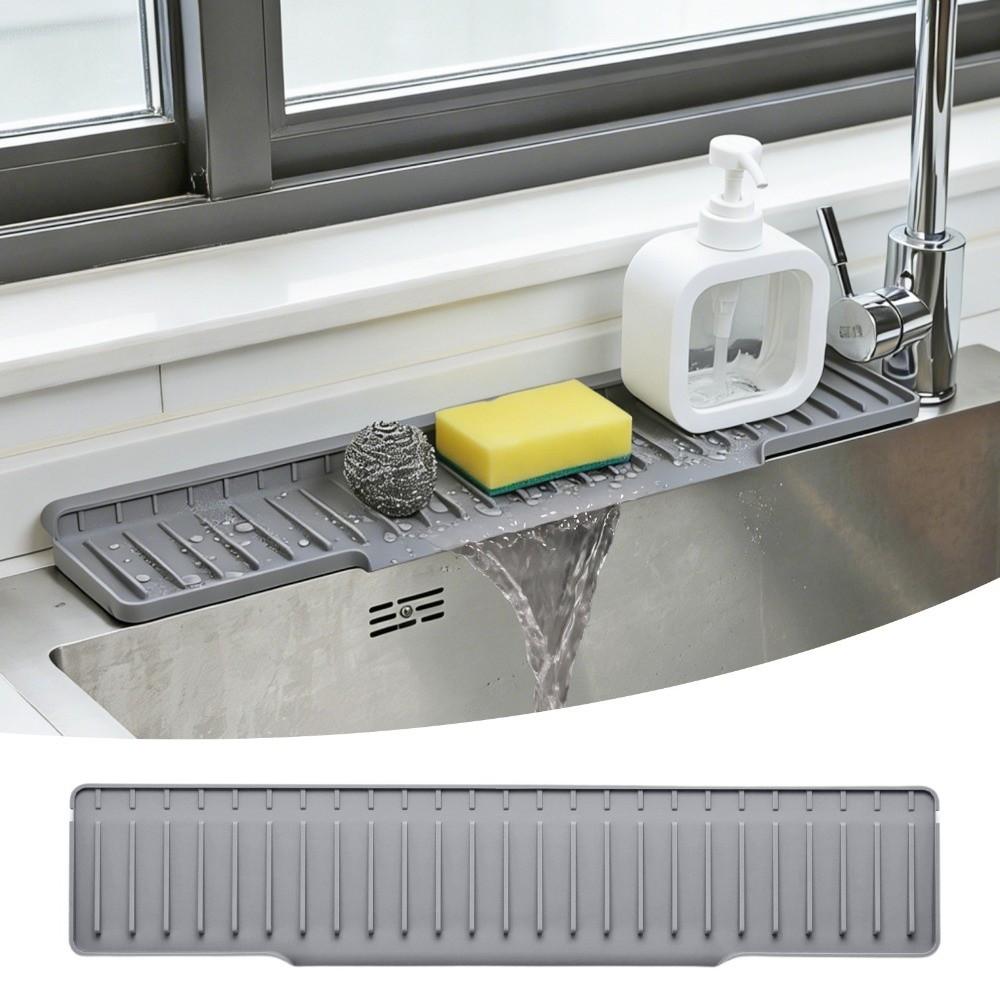 Narrow Edge Kitchen Sink Protector Silicone Foldable Sink Pad New Sink Splash Guard Countertop Use