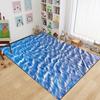 3D Sea Floor Rug Beach Waves Runner Carpet Kitchen Non-slip Living Room Carpet Marine Bath Mat Absorbent Mat Home Decoration