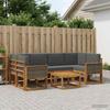 Outdoor Sofa Set with Cushions 5 Pcs Natural and Anthracite