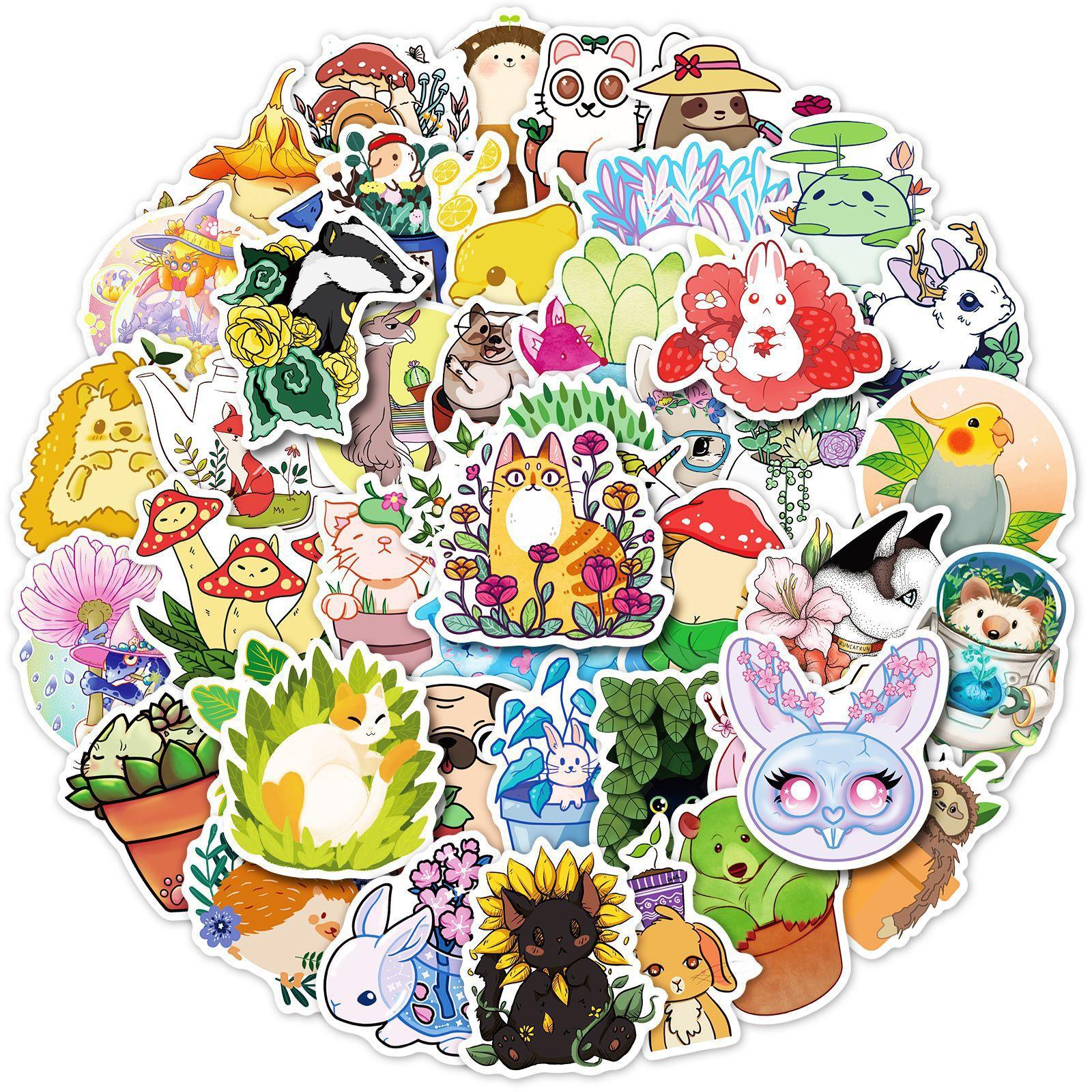 Small Animal Stickers, Cartoons, Cute Salamanders, Small Animals, Series Stickers