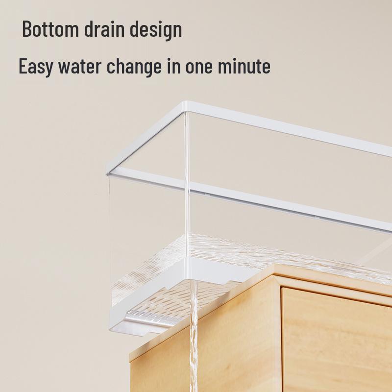 Eco Aquascape Desktop Turtle Tank with Basking Platform - Small Acrylic Breeding Box