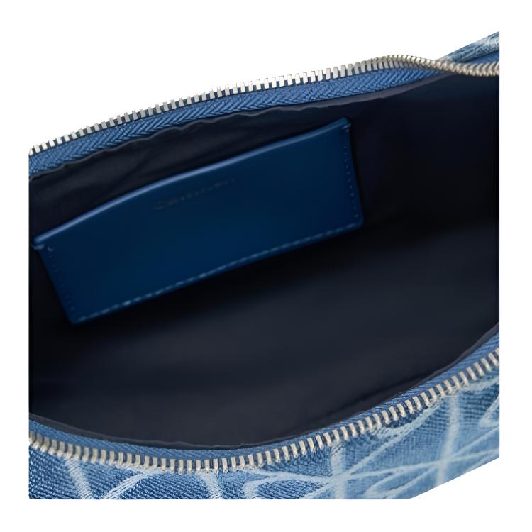 Calvin Klein Elegant Commuter Style Monogram Jacquard Print Underarm Bag Women Handbags Rainbow-Blue 4F3431G-YBN