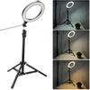 20cm Fotografie Dimmbares LED Selfie Ringlicht Video Live USB Lampe mit Handyhalterung Stativ