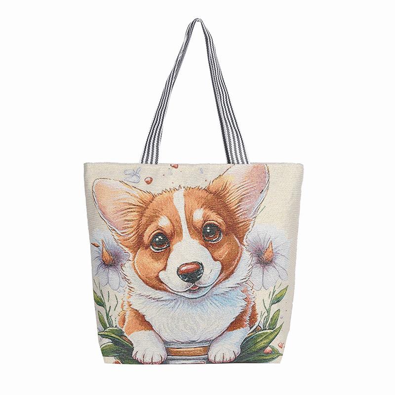 New large-capacity fitness portable short-distance travel bag women's environmentally friendly tote bag versatile shoulder casual canvas bag