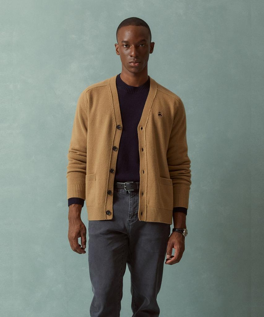 Brooks Brothers Wool Cardigan (Beige) (Bbwcmbf405)