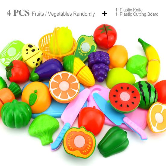 1Set Pretend Play Toy Hands-on Ability Resistant To Falling Plastic Cut Fruit Children Toy for Kids