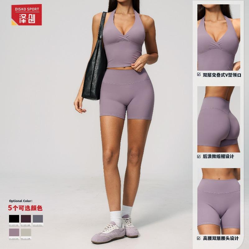 Yoga pak fitness geen schaamte draad billift dubbele taille yoga tweedelig pak