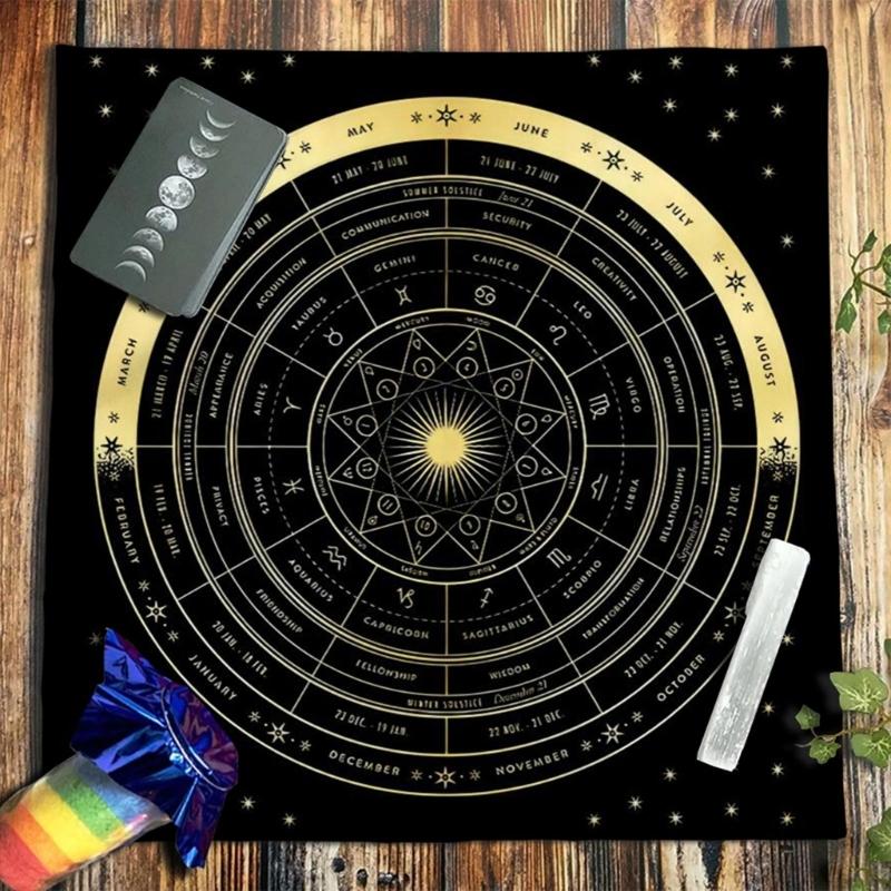 Board Game Pad Astrological Oracles Table Cover Card Mat Divinations Tablecloth