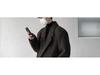 Men's Black Mid-Length Woolen Trench Coat – Autumn/Winter Loose Fit, Thickened Korean Style.