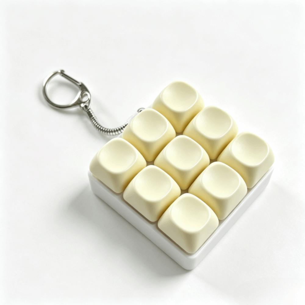 9 Keys Keycap Fidget Keychain Key Cap Clicker Mechanical Keyboard Keychain Adults