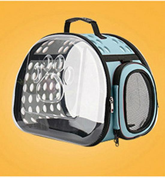 

Portable Transparent Collapsible Pet Carrier: Cat & Dog Backpack Crate Medium