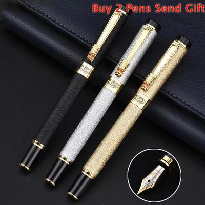 Metal Ink Fountain Pen Nice Quality Luxury Gold Dragon Crystal Diomand Gift Pen