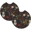 Car Cup Holder Coaster Flower Cup Holder Ert Drink Mats Pink Red Floral Boho Universal Non-Slip Cup Holders, Daisy Black Retro Hippie Boho Brown Car
