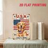 USA 250th Independence Day Golden Retriever Metal Sign 8x12 Inch Patriotic Dog Wall Art Iron Decor With Pre-Drilled Holes