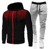 Polka Dot Men's Sportswear Set with Zip Hoodie and Sweatpants