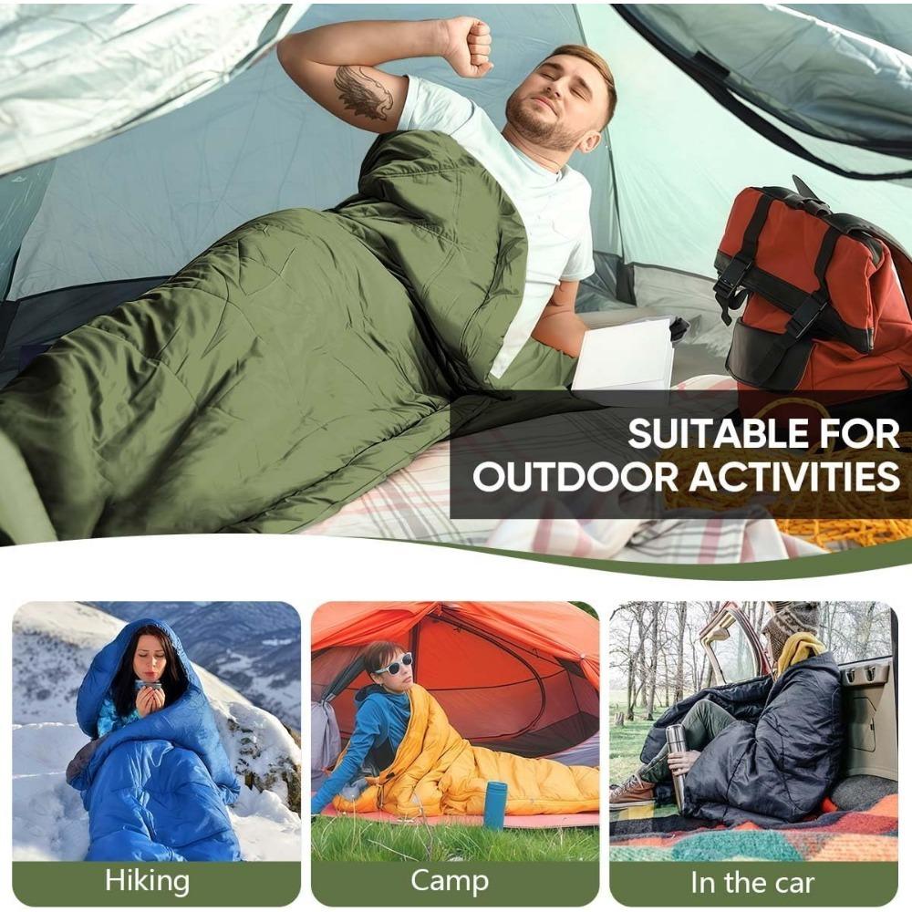 Portable waterproof camping sleeping bag, suitable for all seasons, can be used in both cold weather and warm environments.