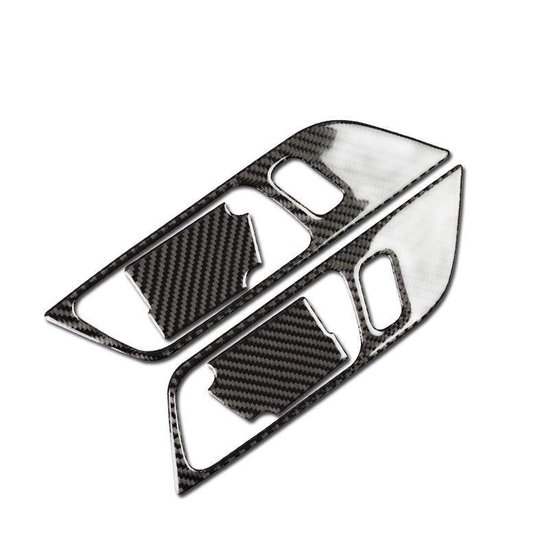 Stylish Carbon Fiber Inner Door Handles Bowl Trim For Ford Mustang 2015-2017