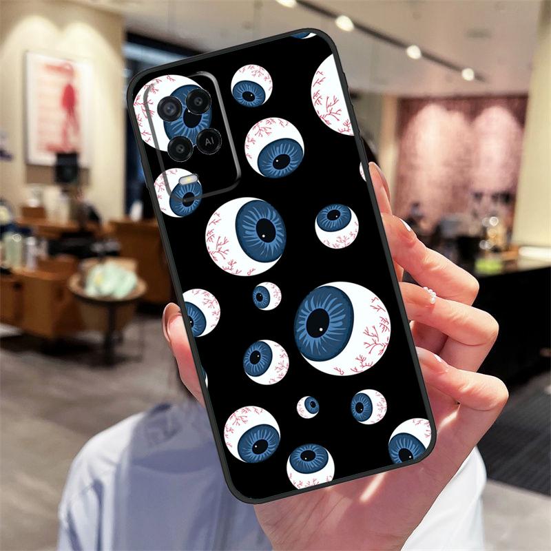 Crazy Eyeball Pattern Case For Oppo A94 A54 A40 A60 A80 A98 A78 A18 A38 A58 A16 A76 A96 A17 A77 A74 A57S A15 Cover