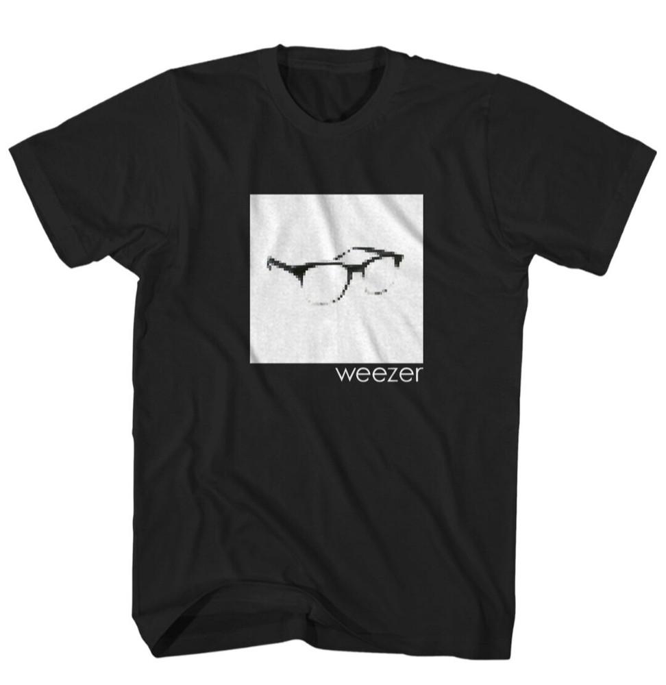 Weezer Rivers Cuomo Pixelated Glasses Lightweight Band T-Shirt badhabitmerch XXL