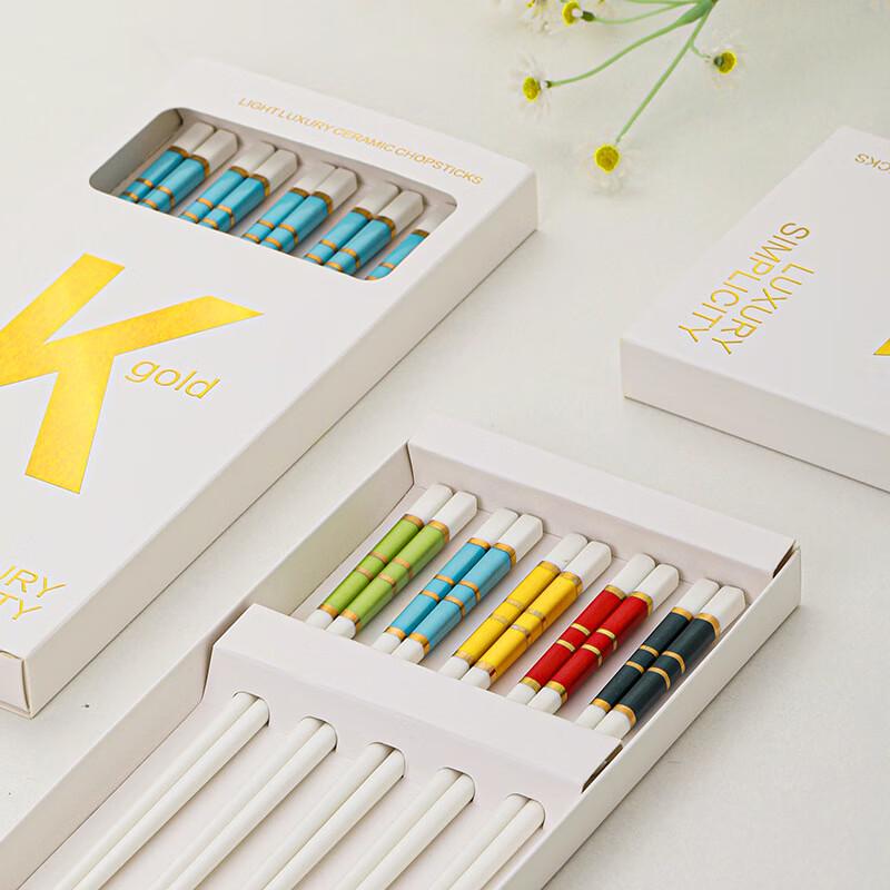 Zhishi Macaron Ceramic Chopsticks Gift Set