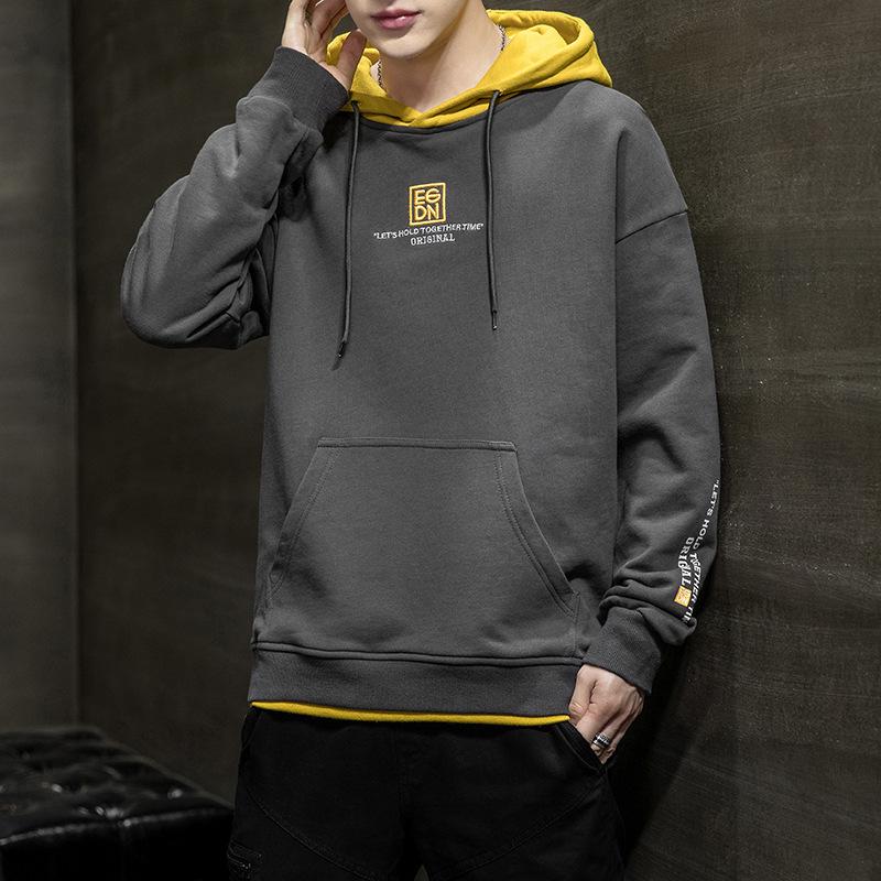Men's Korean Style Hooded Sweatshirt: 2022 Hong Kong Autumn Sports Casual Loose Fit