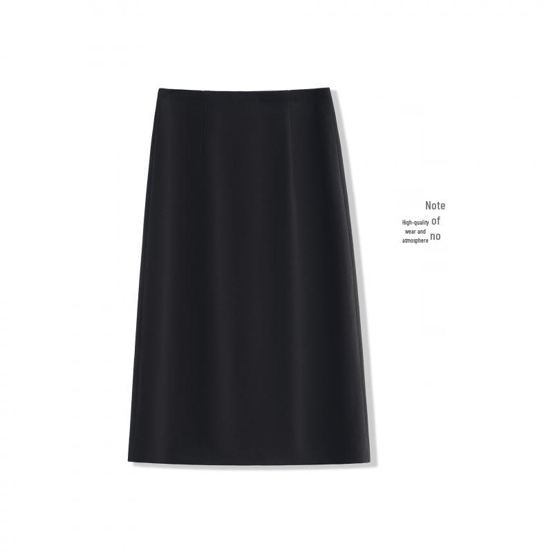 Elegant Women's High-Waisted A-Line Skirt: Slimming, Simple, and Hip-Hugging for Spring/Autumn 2026