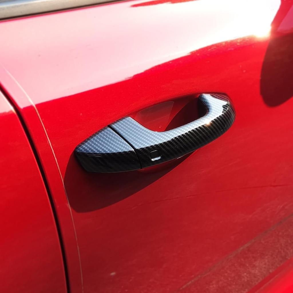 YOUTOOCAR 8PCS Door Handle Covers Compatible with Kia Stinger 2018-2023 Accessories (Carbon Fiber Pattern)