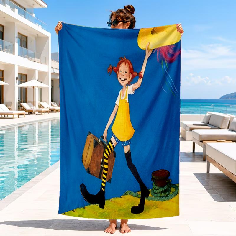 Pi-ppi And Horse Friendship Beach Towel, Microfiber Beach Towel, Perfect For Pool, Beach, Travel, Home Decor Beach Party Fan Gifts