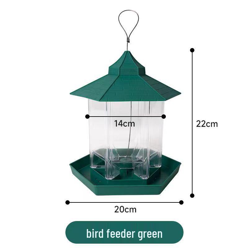 Regenfester Außen-Vogelfutterspender - Automatischer Hängefutterspender für kleine Vögel