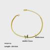High-Quality Retro Green Butterfly Titanium Steel Anklet with 18K Gold Plating - Fashionable and Elegant Design for Women