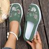 Fashion Autumn Women's Embroidered Sneakers Fashion Breathable Lightweight Non-Slip Wear-Resistant Casual Sports Shoes Soft Flat Loafer