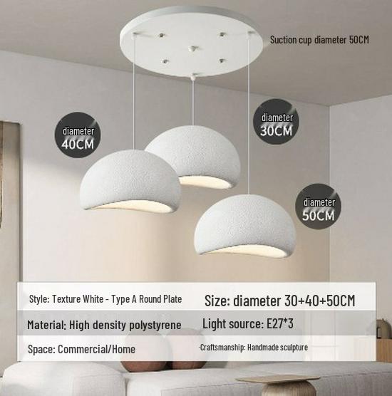 Japanese Cream Style Chandelier for Duplex Lofts, Restaurants, Bars, and Homestays