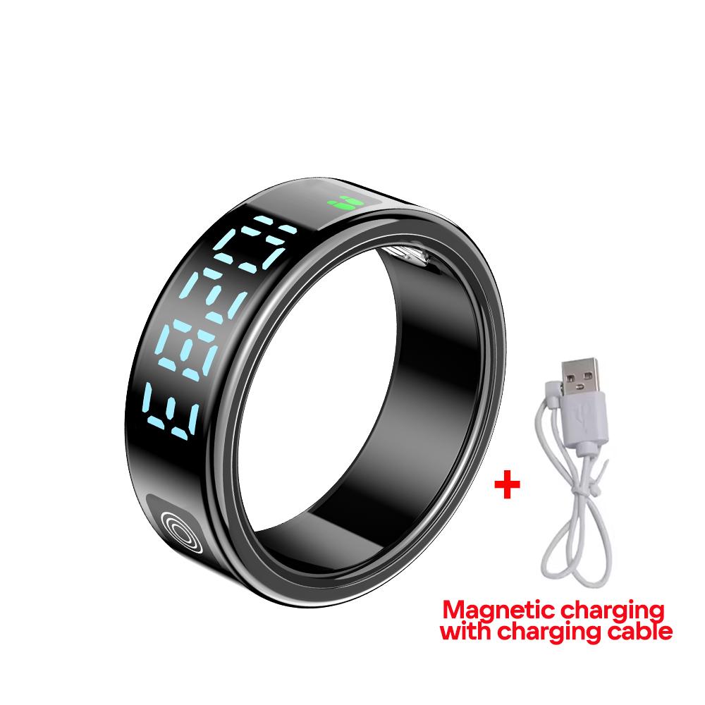 2025 New SR08 Smart Ring Men Women LED Display Screen Heart Rate Blood Oxygen Monitoring 5ATM Waterproof Multi Sports Modes