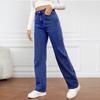 Women's High Waist Women's Jeans Fashionable Versatile Straight Leg Pants