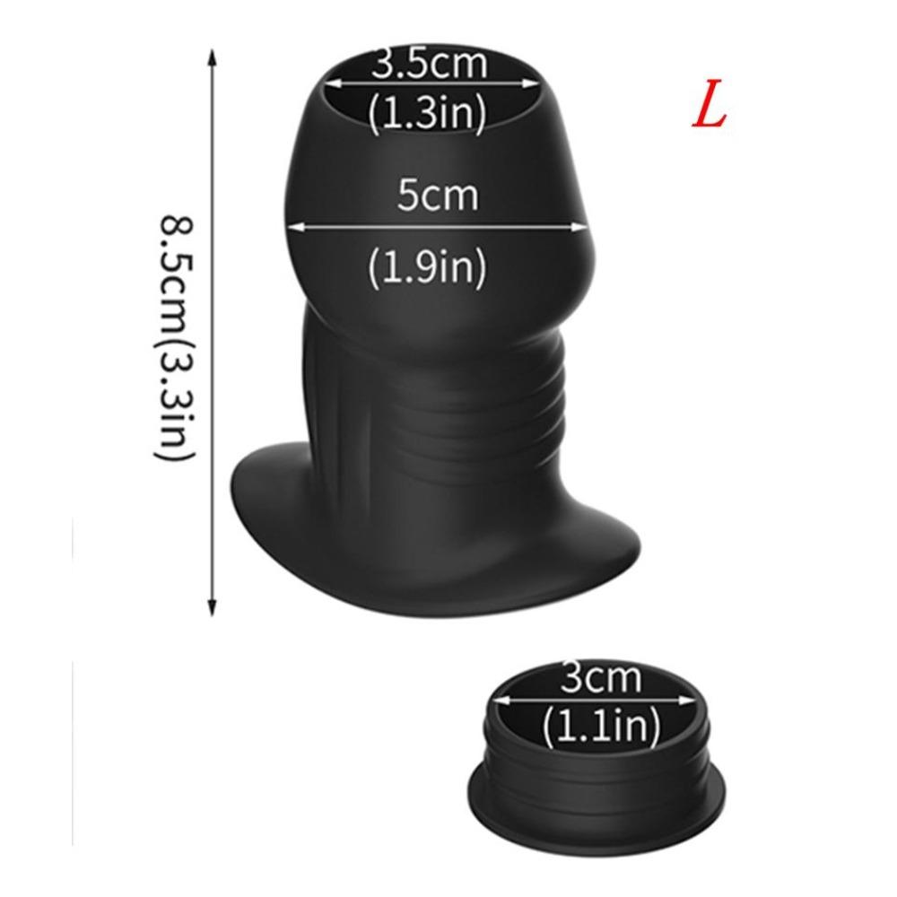 Hollow Anal Expander Huge Dildo Butt Plug Vaginal Speculum Male Treatment Massager Cleaning Enema Gay Anal Sex Toy With Stopper