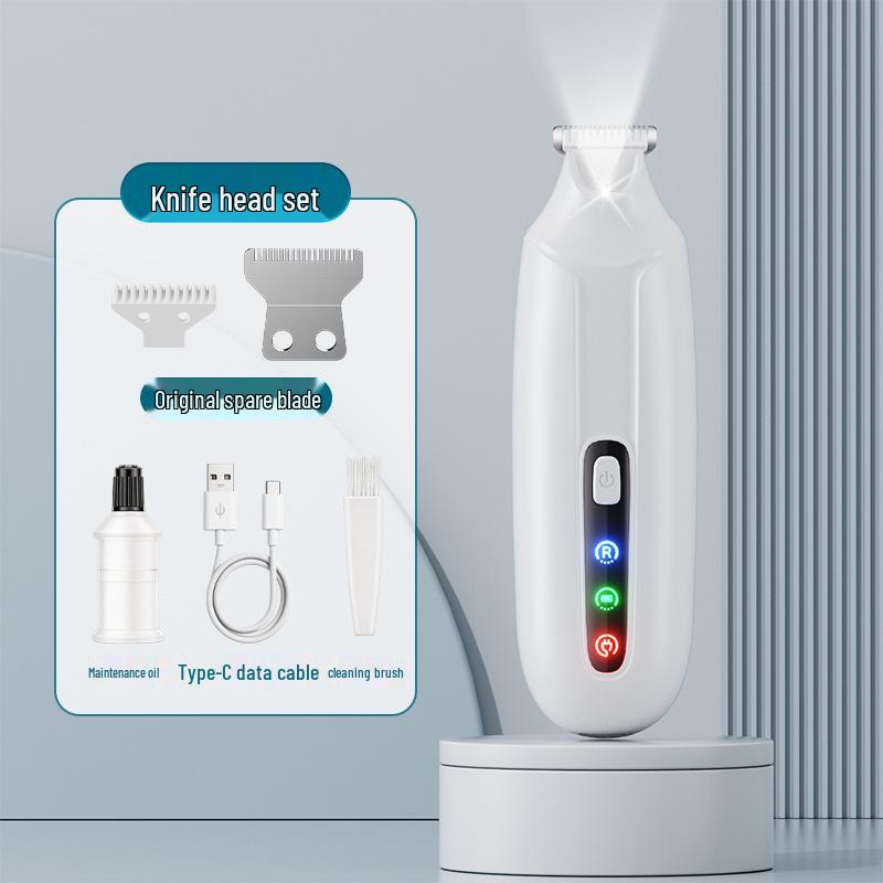 Taglia zampe per animali domestici: Tagliacapelli Elettrico Impermeabile con LED per Gatti e Cani