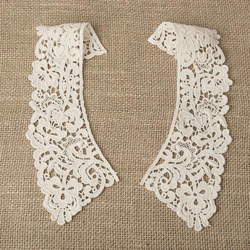 Lace Fabric Neckline Detachable Fake Collar DIY Breathable Scarf Around Neck Flower Sweet Hollow Comfortable Patch
