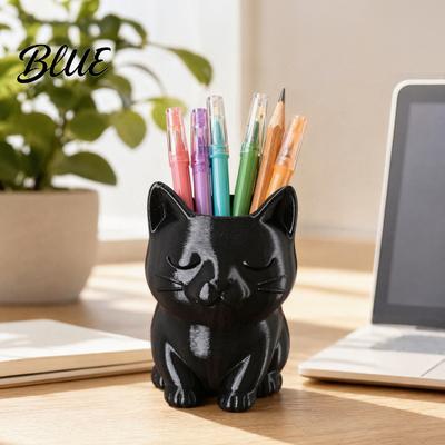 Portapenne Animale Carino Portagatto Kitty Scrivania per Conservazione Cancelleria Grande Capacità Accessori Supporto Matite Ufficio Casa Scatola Creativa per Conservazione Regalo