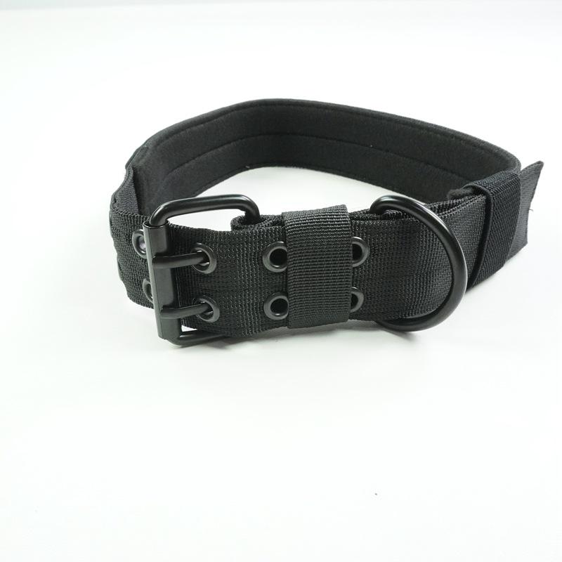Tactical Nylon Dog & Cat Collar with Training Leash and Elizabethan Ornament