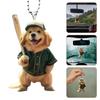 2D Acrylic Car Pendant Universal Auto Rearview Mirror Interior Decoration Dog/cat Hanging Ornament Toy Gift