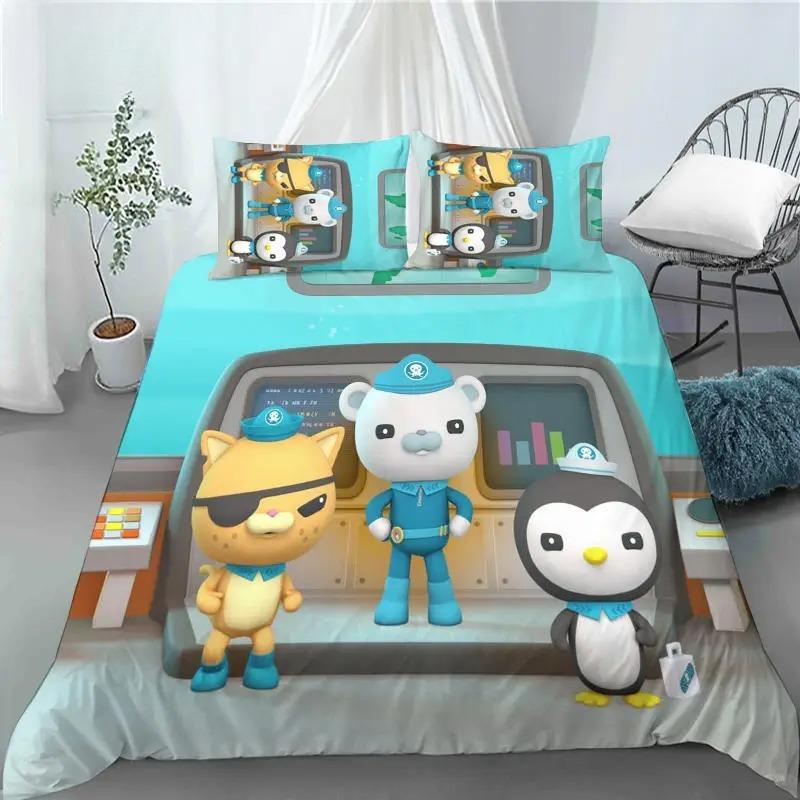 

The Octonauts Duvet Cover Pillowcase Barnacles Kwazii Bedding Set Adult Boy Girl Bedroom Decoration Children Single Double Size EU single(135x200cm)