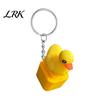 Decompression Toy Duck Sound Button Keychain, Rechargeable Fidget Clicker with Real & LED Light Stress Ball Light, Funny Interactive Desk Relief Gifts