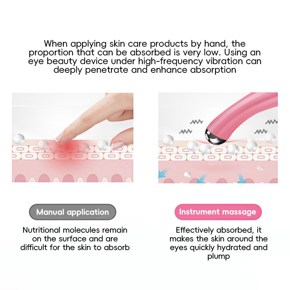 Mini Eye Massager Electric Vibration Lifting Handheld Tightening Fading Fine Line Portable Office Home Use Beauty Device