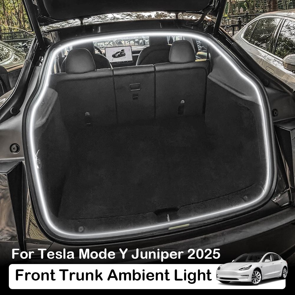Silicone Strip Lamp for Tesla Highland 2025-2025 Launch Front Trunk Frunk LED Ambient Surround Light N3P4