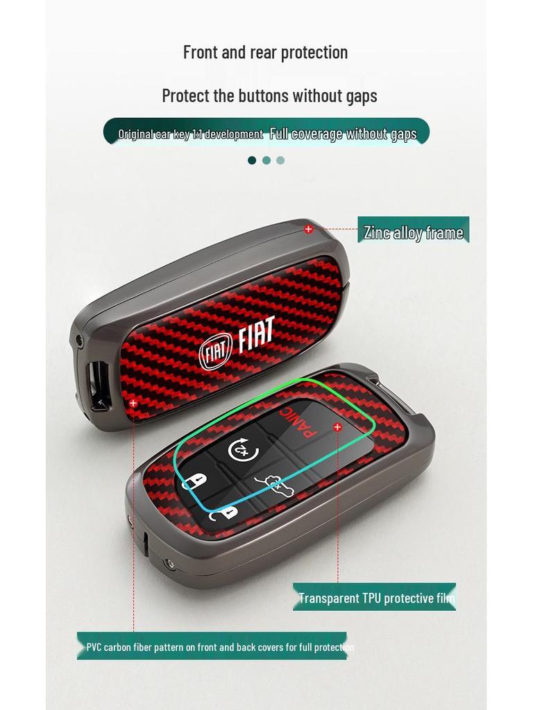 Etui na kluczyk Fiat Viaggio & Feiyue - Metalowa osłona ochronna