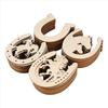 BHBL 48 Pcs Horseshoe Shape Wood Cutouts for Crafts Unfinished Wooden Horseshoes Small Cowboy Party Decorations