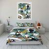 Set Biancheria da Letto con Stampa Piante Tropicali Toco per Bambini Regalo di Lusso Set Copripiumino Stampa Digitale 3 Pezzi Morbido Confortevole Traspirante