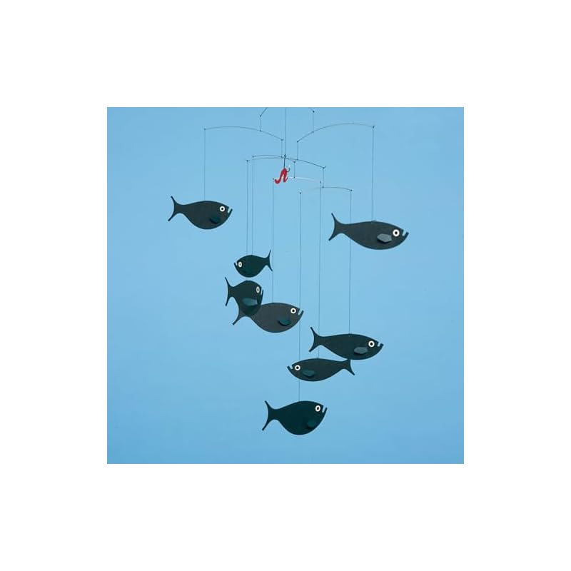 [Authorized Import] Flensted Mobiles Mobile Interior Ornament Nordic Animal Shawl of Fish FSM130017 Comes with Gift Box Baby Goods Gift